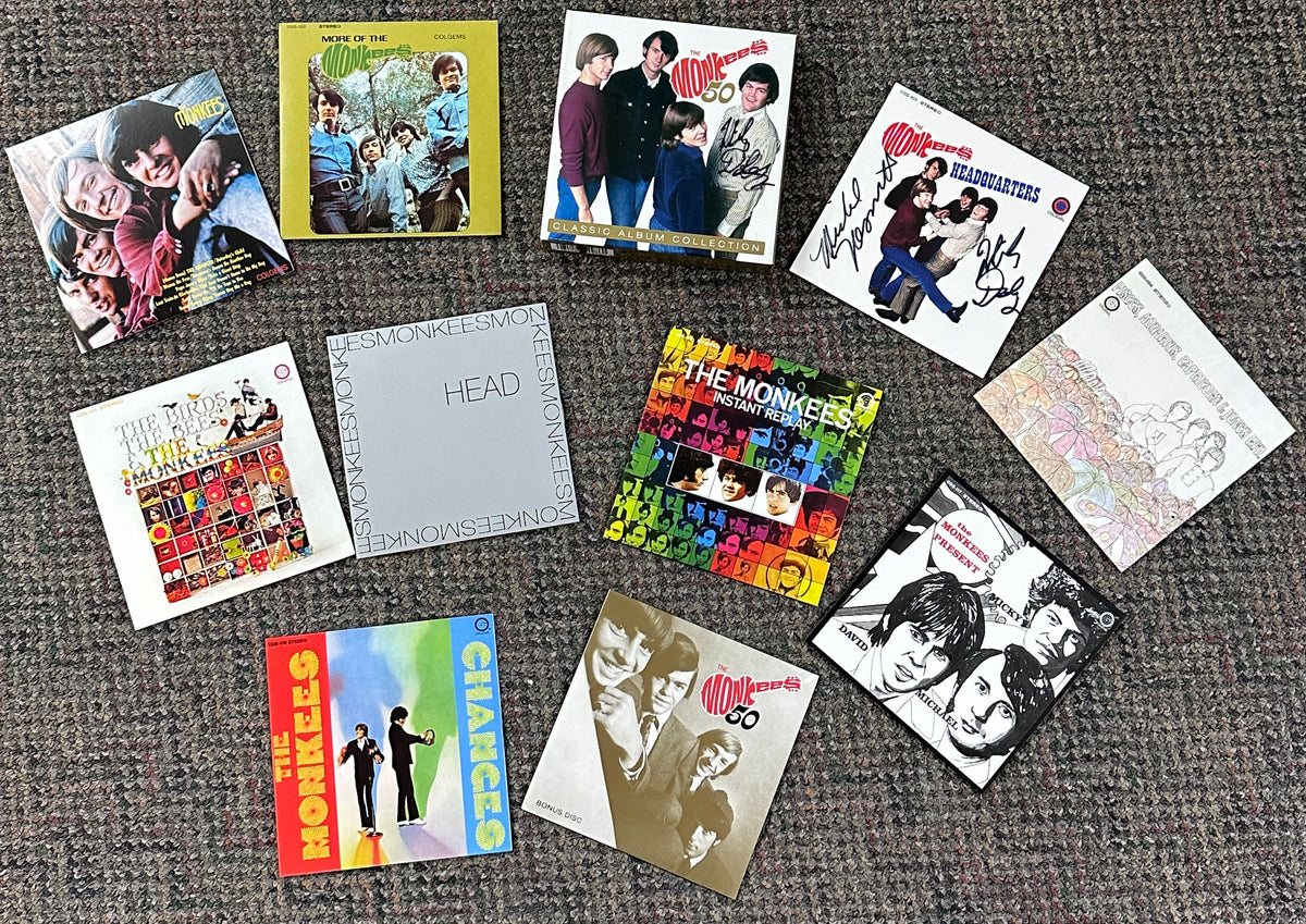 The Monkees 50 - 10 CD Classic Album Collection signed on Headquarters cover by Michael Nesmith & Micky Dolenz (Copy)