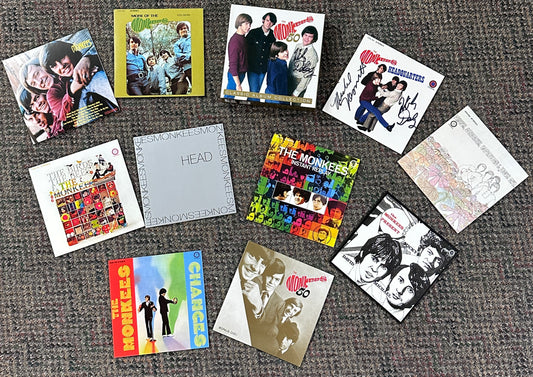 The Monkees 50 - 10 CD Classic Album Collection signed on Headquarters cover by Michael Nesmith & Micky Dolenz