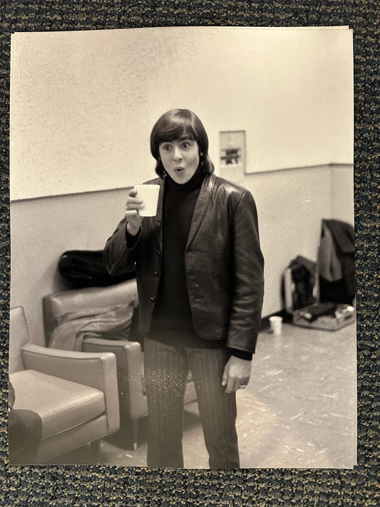 11x14 Monkees Photo Print: November 1966 Davy at RCA NYC in B&W