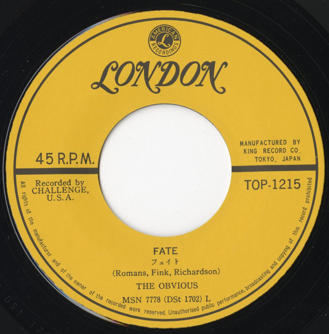 Micky Dolenz Japanese Vinyl 7" 45rpm Single: Huff Puff/Fate