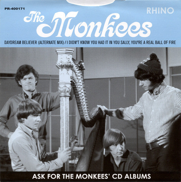 The Monkees Vinyl 7" Single - "Daydream Believer (Alternate Mix)" b/w "Sally (1967 Outtake)"