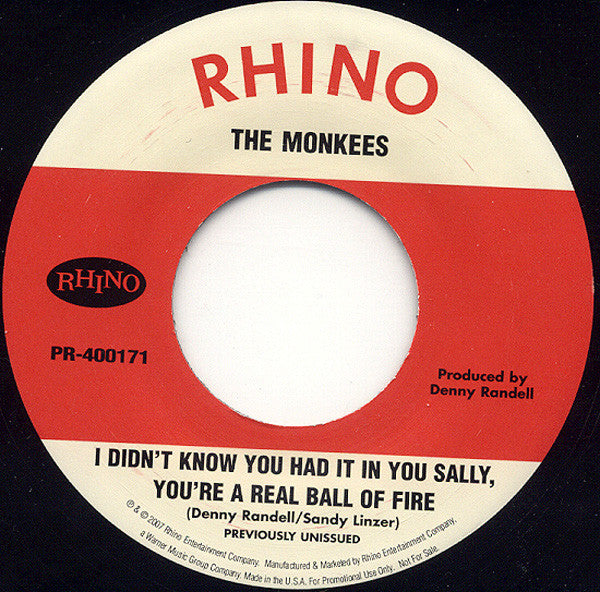 The Monkees Vinyl 7" Single - "Daydream Believer (Alternate Mix)" b/w "Sally (1967 Outtake)"